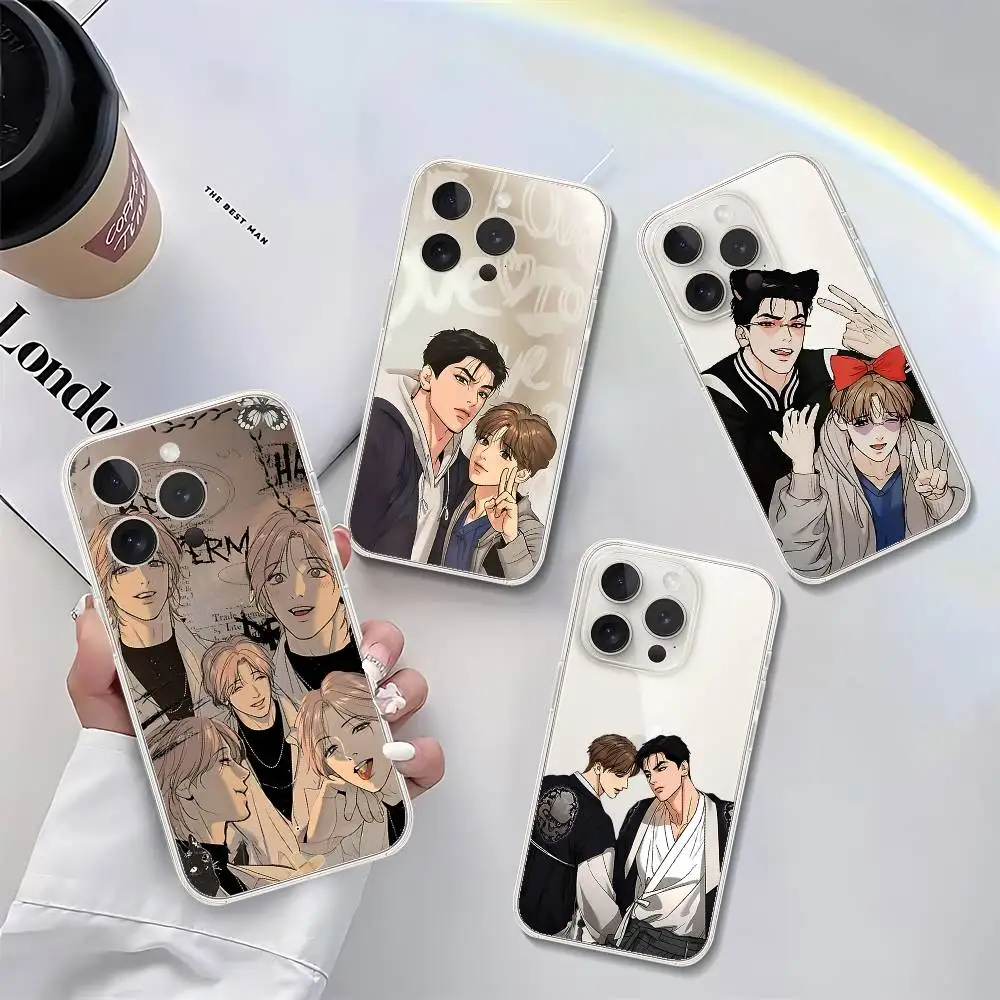 

Manhwa-J-jinxS Phone Case For Iphone17 16 15 11 13 14 Pro Max 7 8 Plus X Xr Xs Max 16pro 12mini Transparent Cover