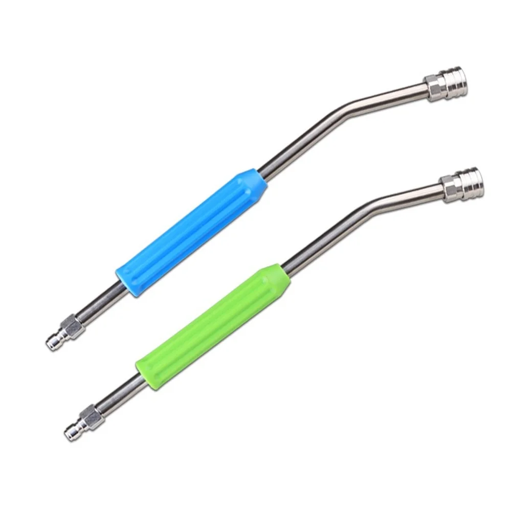 41cm Stainless Steel Bent Wand For High Pressure Washer, 30 Degree Angle Extension Rod With 1/4 Quick Connector