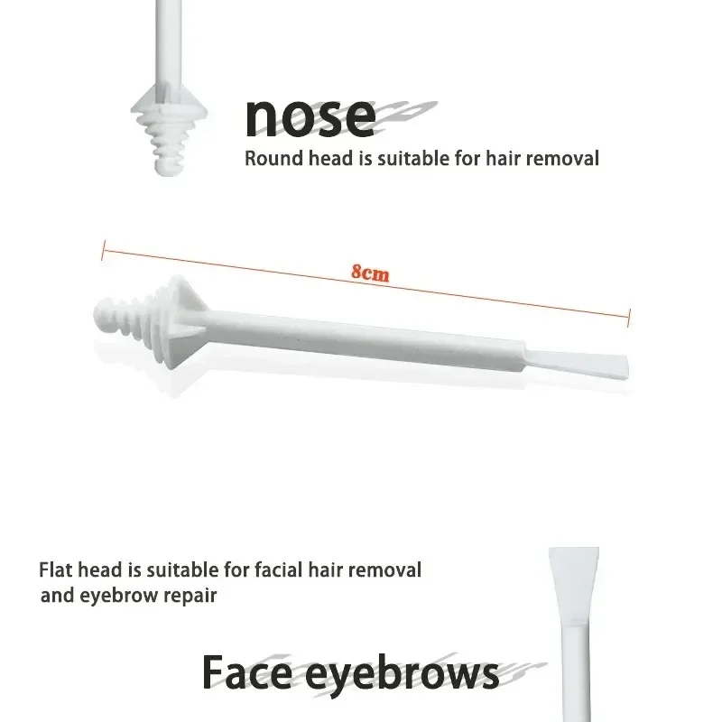 코 및 귀털 제거용 무통 왁싱 키트-50-500g 왁스와 10-50개의 어플리케이터 포함 빠른 3분 제거 코 및 귀털에 안전