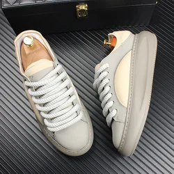 Men's Sneaker Shoes Thick Soled Small White Shoes for Men's 2023 Spring and Summer New Height Increase Casual Sports Board Shoes