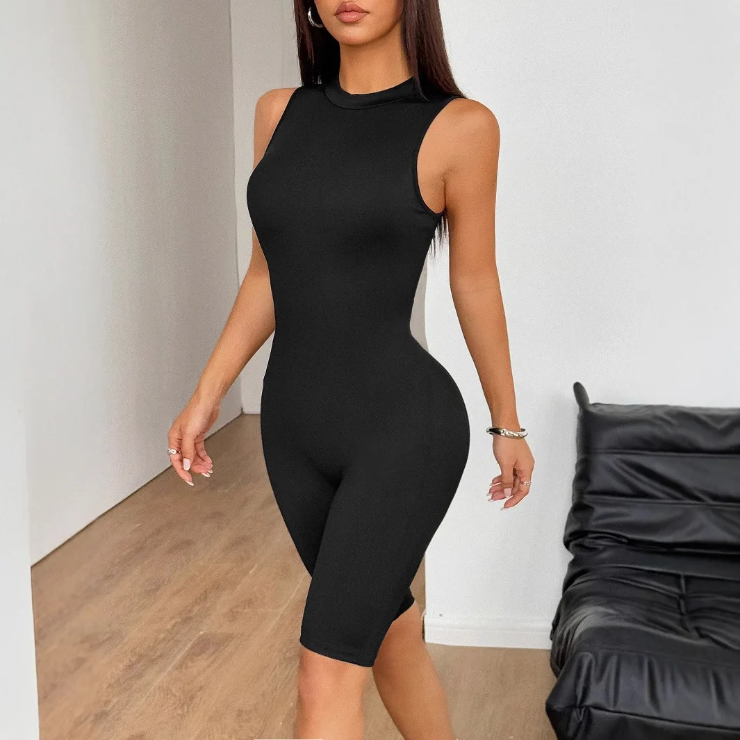 

Sexy Yoga Sports ort Pants One-Piece Suit Independent Station Cross-Border Women's Clothing High Waist Five-Quarter Length