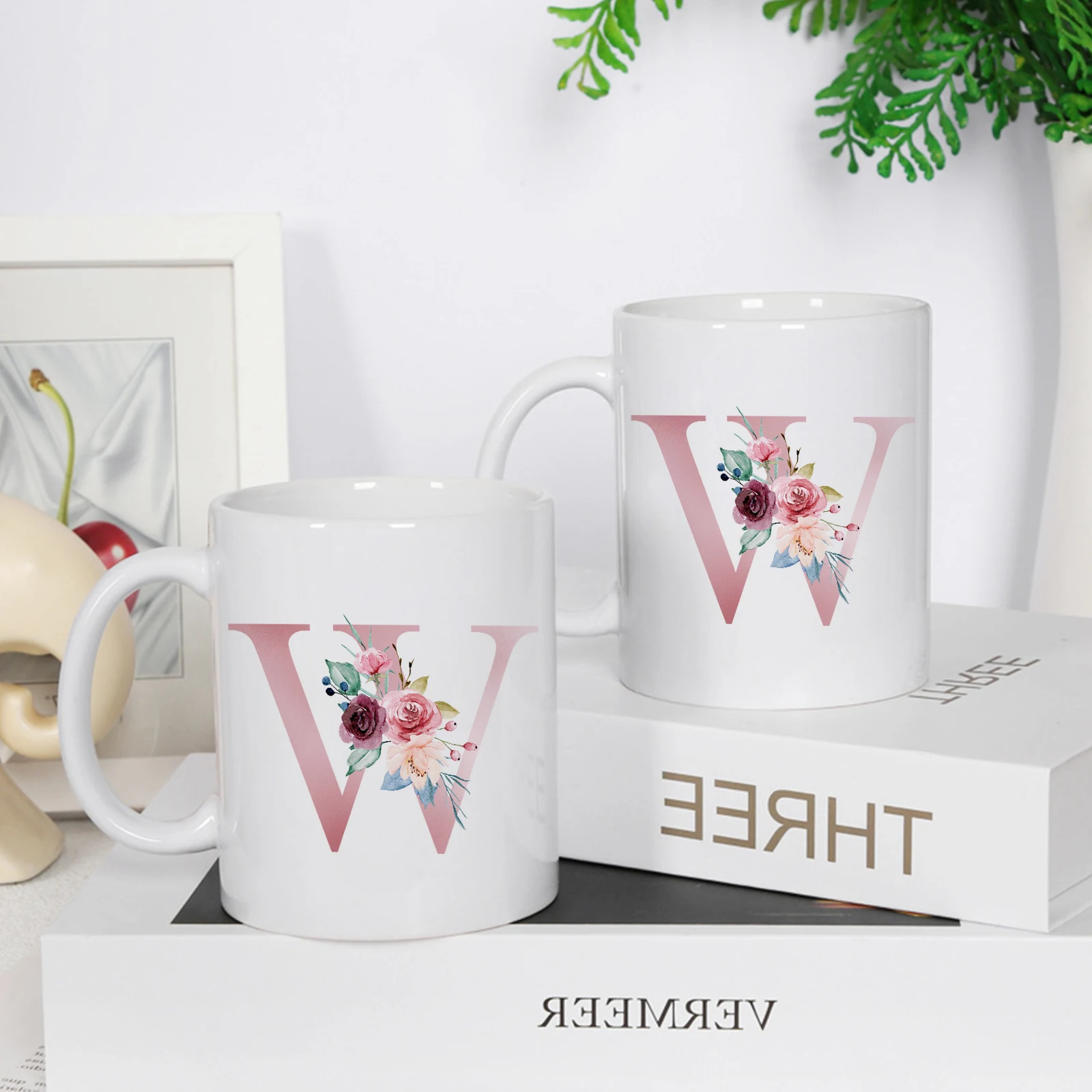 11oz 26 Letters Ceramic Sublimation Coffee Mug 3d Print Kitchen Drinkware Holiday Gifts Mug Juice Mug Wedding Gifts