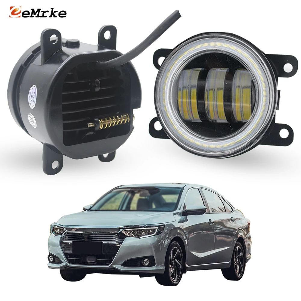 

Светодиодные противотуманные фары PTF Angel Eye DRL для Honda Crider 2013 2014 2015-2022 2023, прозрачные линзы, аксессуары для дневных ходовых огней