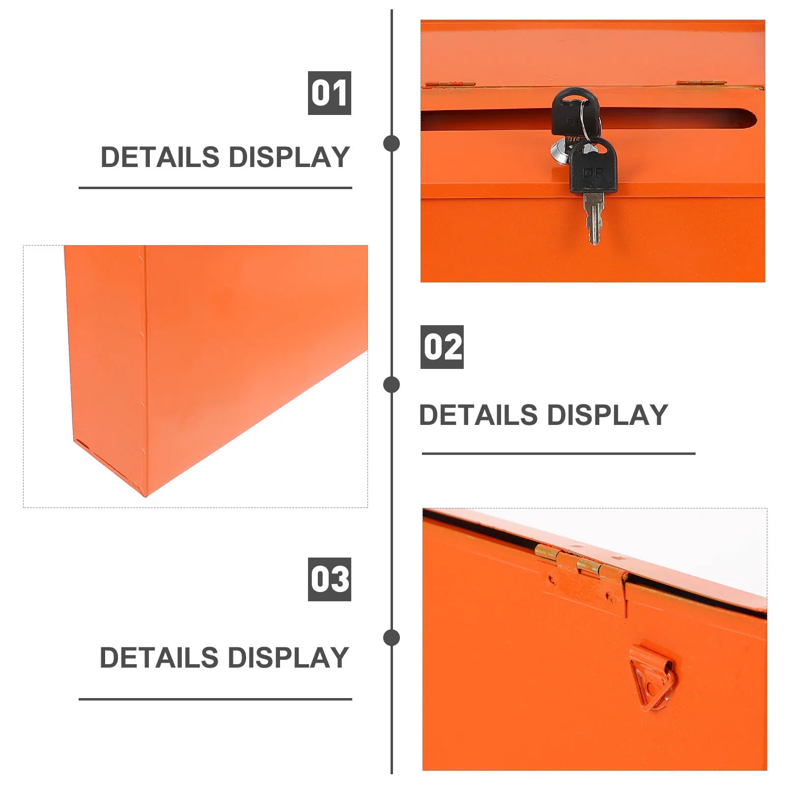 

1Set DIY Graffiti Mailbox Iron Wall Post Box with Bright Finish Anti-Theft Design for Office School Complaint Suggestion Drop