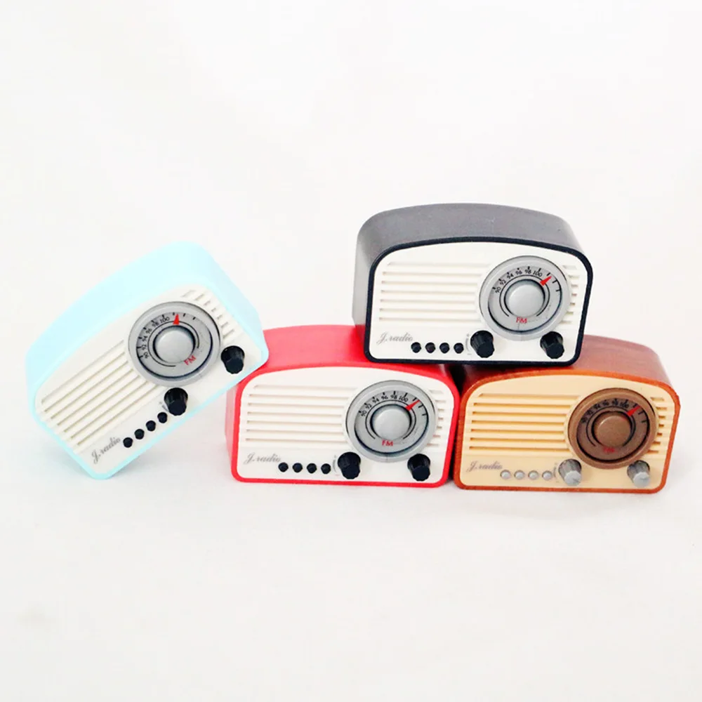 

NEW 1PC Miniature Retro Radio Scale Model Ornaments Dollhouse Mini Radio Simulation Models Home Desktop Decor Crafts