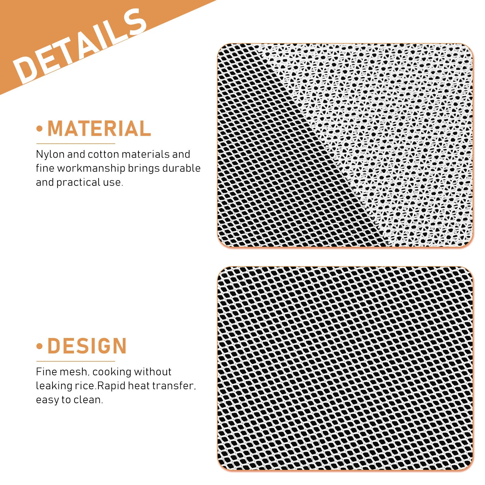 

Reusable Steaming Mesh Towel Nylon Cotton Non-Stick Steamer Liner for Rice Dumplings Bread Kitchen Mat Steamer Liner