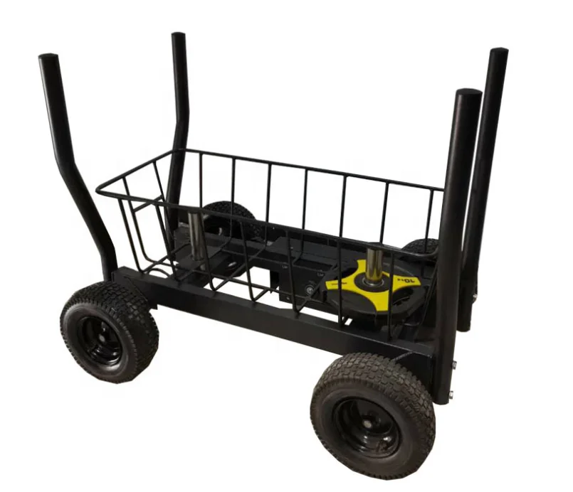 Fitness Body Building Weight Push Sleds Strong Wheels Tank Sled