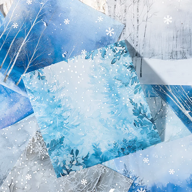 Mr. Paper Cold Scenery Sticker Set 1 Pack/Set Simulation Sno