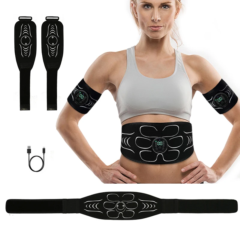 

Abdominal Muscle Trainer Abdominal Toning Belt Muscle Toner Fitness For Abdomen Arm Workout Home Fitness Equipment USB Recharge