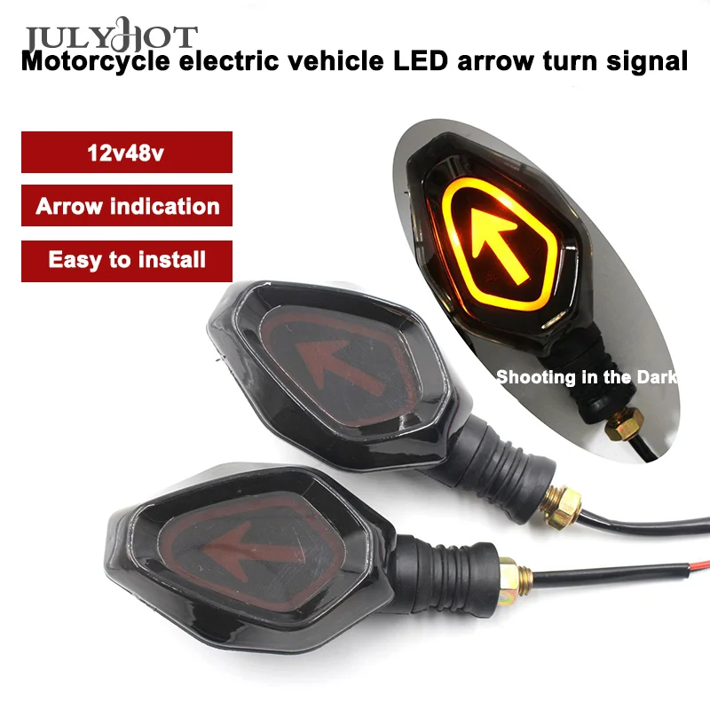 Motocicleta dianteira e traseira LED Turn Signal Lights, Steering Lamp, Super Bright, 12V