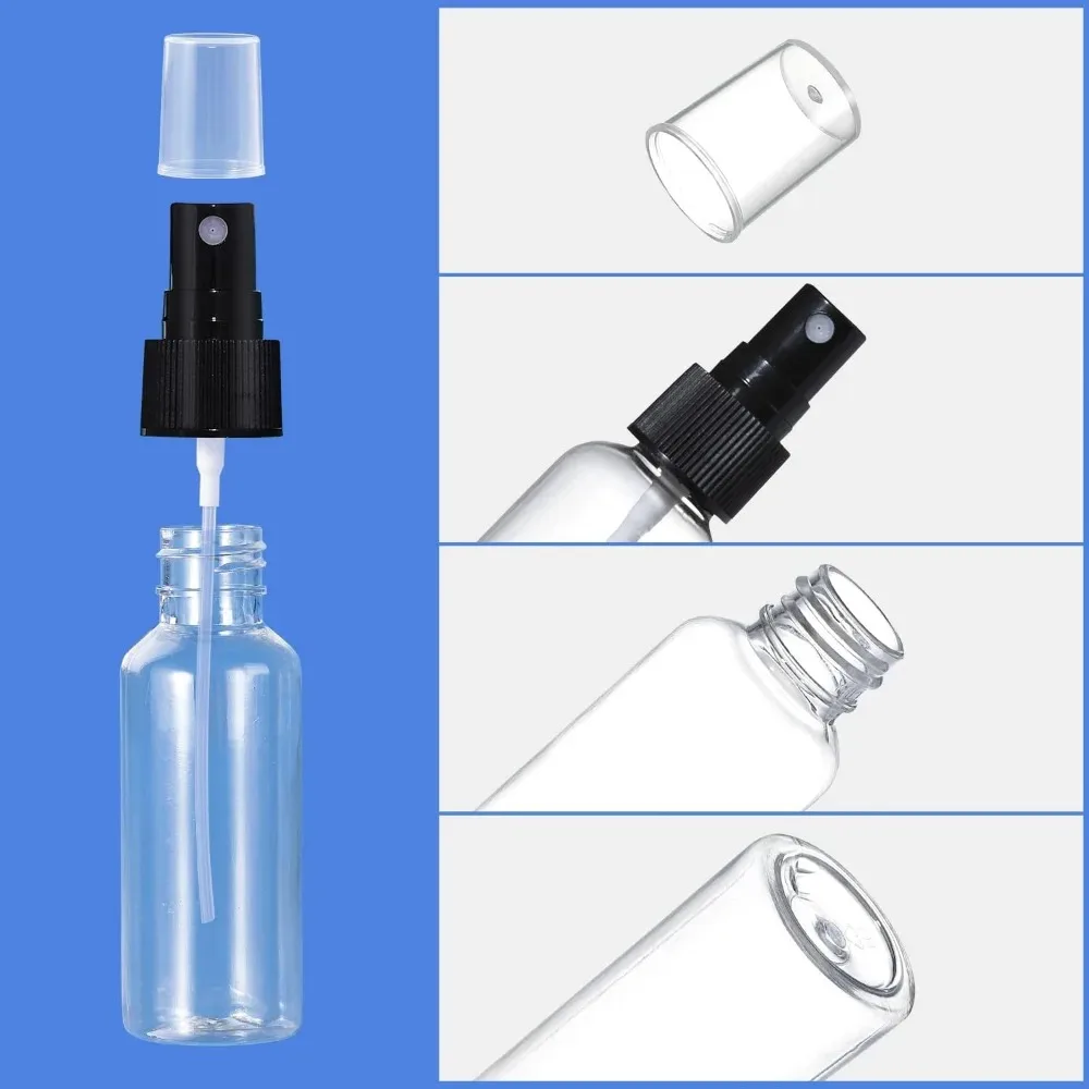 10PCS 10/20/30/50/60/100ML Refillable Transparent Plastic Perfume Atomizer Empty Plastic Spray Bottles Protable Travel Bottles