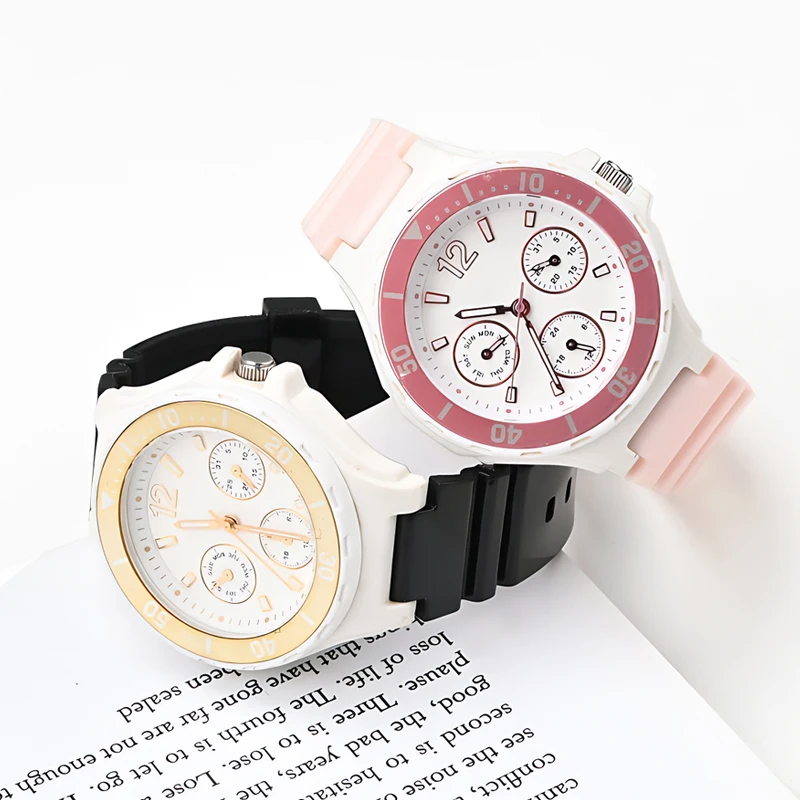Resin Rubber Strap for Casio LRW-250H 200 LX-500H Women Glossy White Pink Convex Watch Band Waterproof Silicone Bracelet 12mm