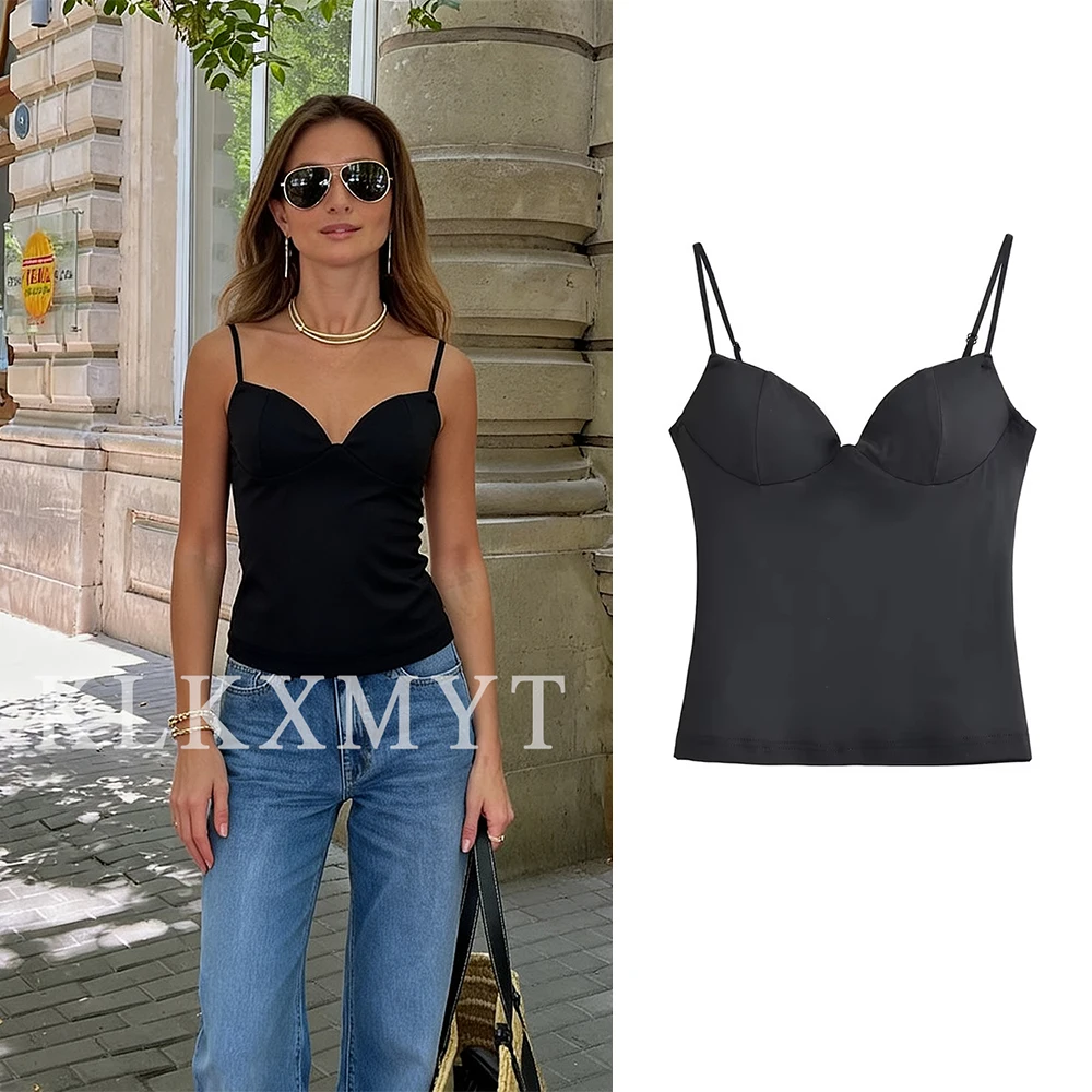 Women Sexy Halter Top 2025 Women Summer Fall New Fashion Solid Color Sleeveless Backless Halter Top Women Sexy Short Top