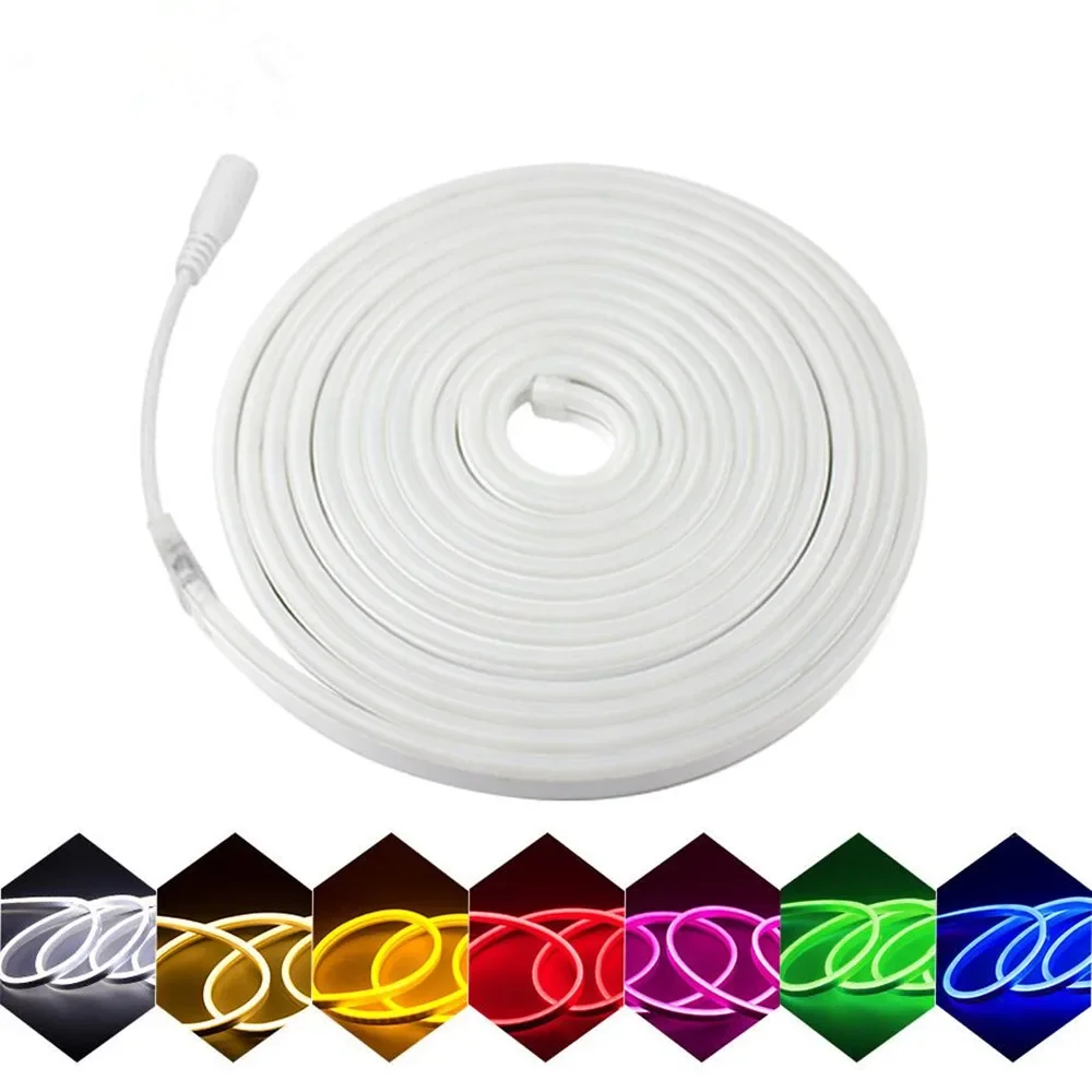 

Neon Soft Led Lights 6x12 8x16 Colorful With Silica Gel Festival Decoration Atmosphere Led Strip Lamp 120leds/m DC12v/24v
