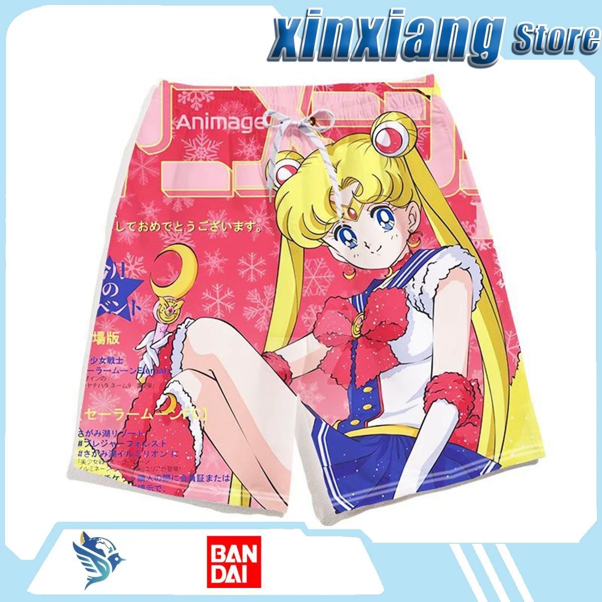 

Шорты Bandai Pretty Soldier Girl: летние, с мультяшным принтом, в стиле аниме, популярные, с дизайном Water Ice Moon - комплект из пяти шорт, тренд сезона