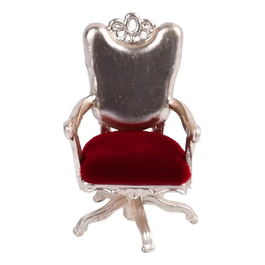 Luxury Miniature Chair 1:25 Scale Dollhouse Accessories Tiny Furniture Model for Doll House Toy Home Decoration