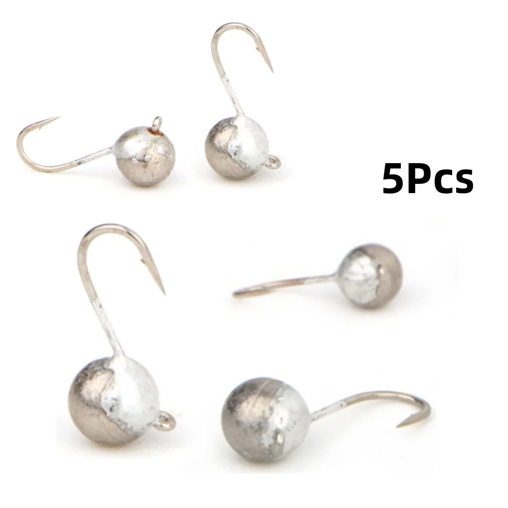 

New of Tungsten Ball Jig Head, Rockfish Exposed Head Hook Barbed Hook Trout Soft Worm Lure Jig Fishing Hook Fishing Tackle