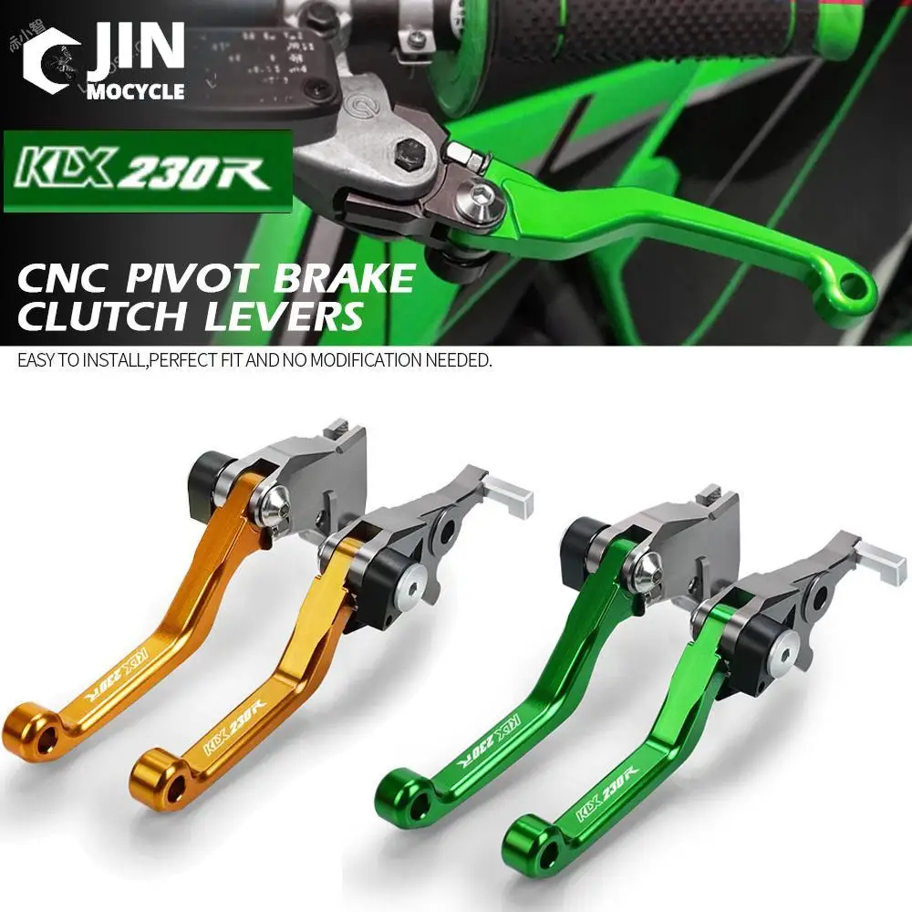 

CNC Aluminum For Kawasaki KLX230R KLX 230R 2020 2021 Motorcoss Dirt Bike Pivot Foldable Brake Clutch Levers With LOGO