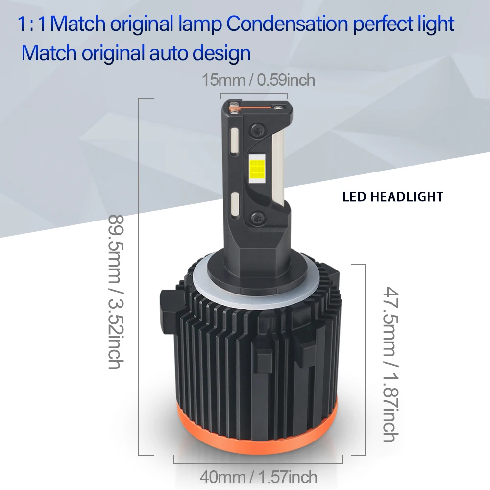 مصابيح أمامية خالية من الأخطاء في الحافلة ، رقائق CSP لفولكس فاجن جولف 6 ، جولف 7 ، باسات توران ، تيروك ، 72 واط ، 9000 لومن ، K ، 12 فولت ، 2X ، H7
