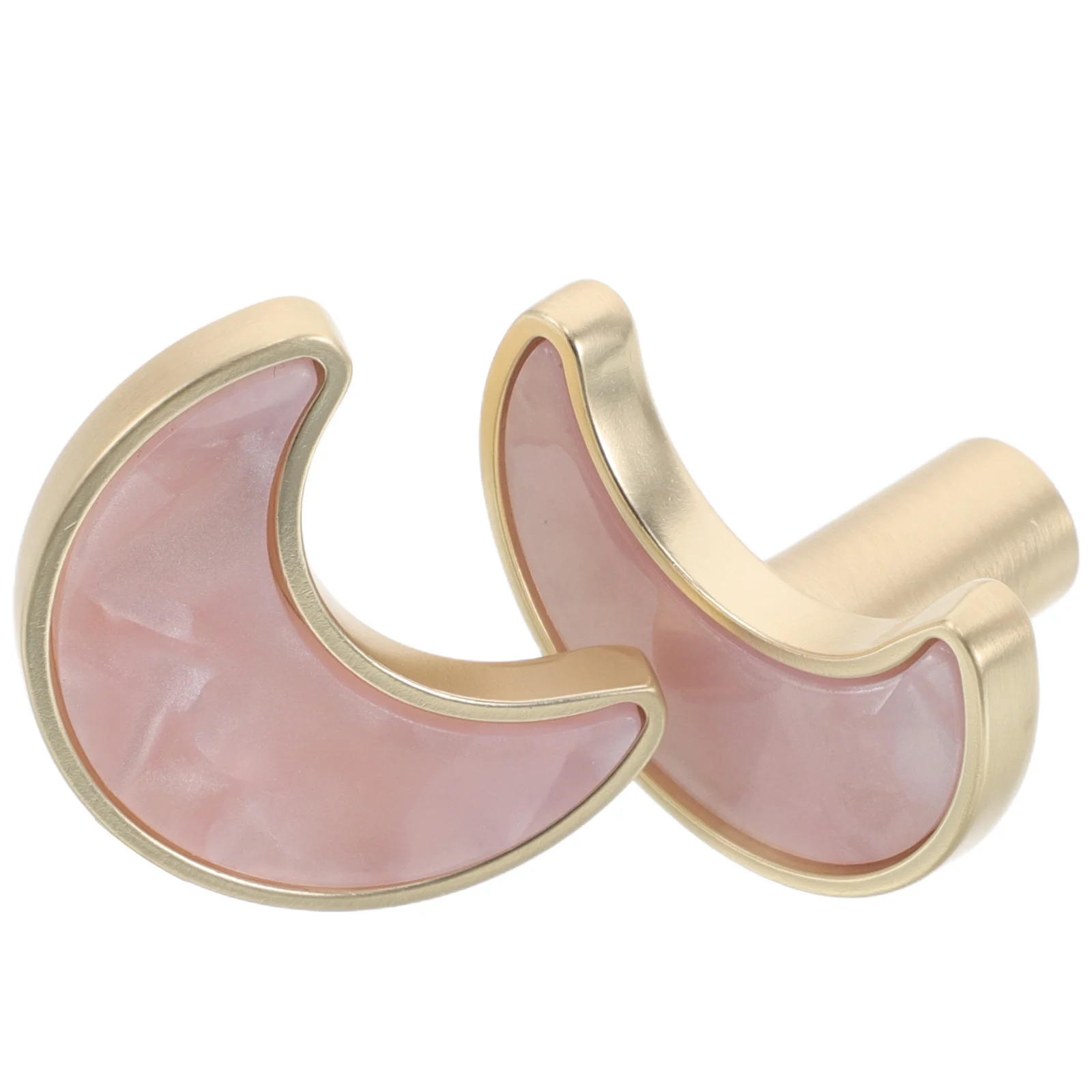 

1Pair Moon Shaped Zinc Alloy Door Knobs Modern Single Hole Cabinet Drawer Wardrobe Handles Kitchen Hardware Dresser Handles