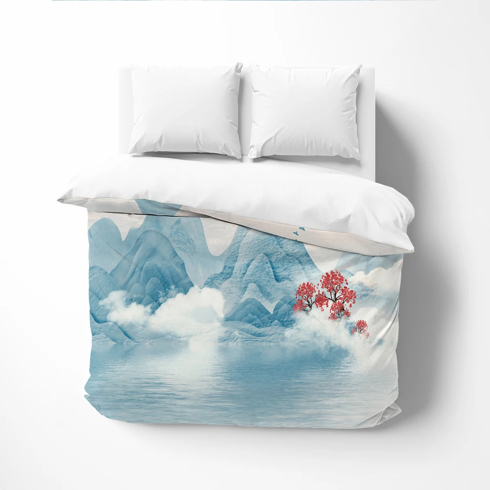 

1Pc Luxury Duvet cover Quilt Cover Blanket/Comfortable Case Bedding 140x200 150x200 135x200 Customized size scenery water