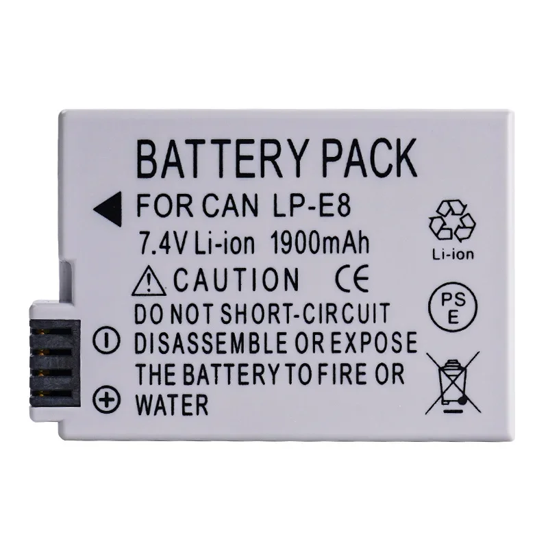 1900mah 7.4V LP-E8 LP E8 Batteries LED Dual Charger set do baterii Canon EOS 550D 600D 650D 700D X4 X5 X6i X7i