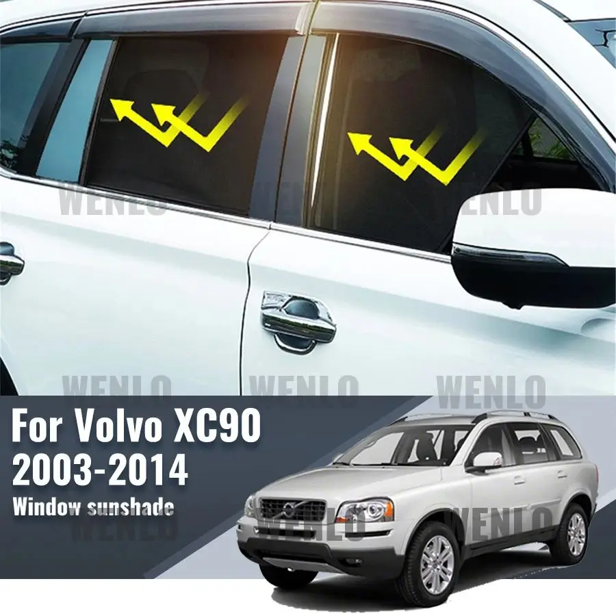 

For Volvo XC90 2003-2014 Car Sunshade Shield Front Windshield Curtain Rear Side Baby Window Sun Shade Visor