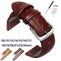 Genuine Calfskin Strap Slub Pattern Watch Accessories 10/12/13/14/15/16/17/18/19/20/21/22/24mm Universal Watchband/