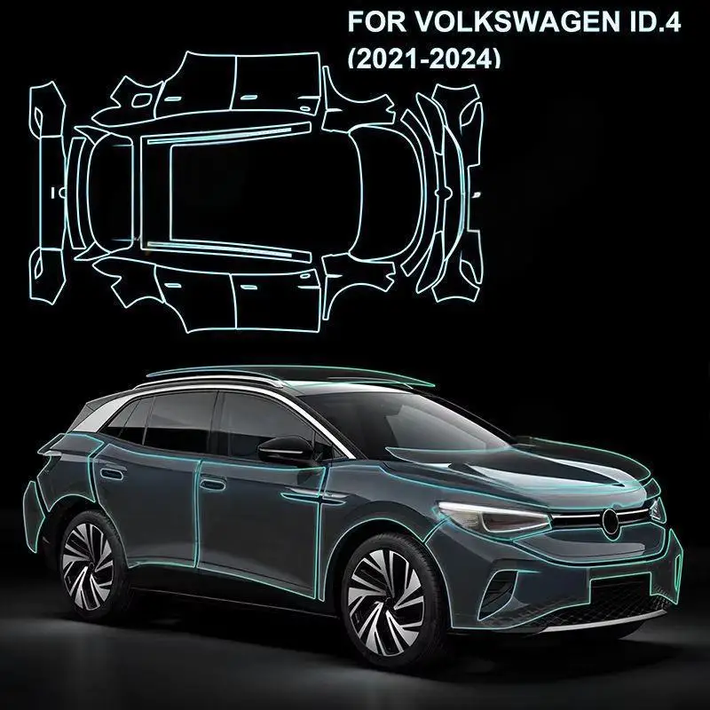 

For Volkswagen ID.4 2021-2024 Pre-cut TPU PPF Transparent Invisible Car Body Paint Protection Film Clear Bra Kit Car Accessories