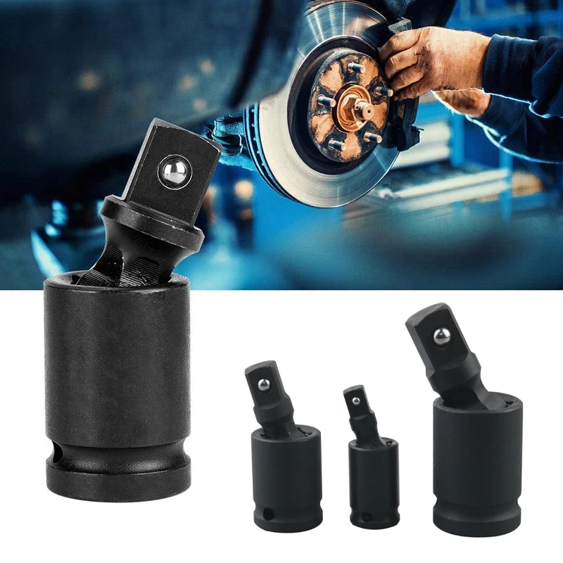 360Degree Swivel Knuckle Universal Joint Air Impact 1/2 3/8 1/4 Inch Wobble Retractable Socket Adapter for Pneumatic Wrench Tool