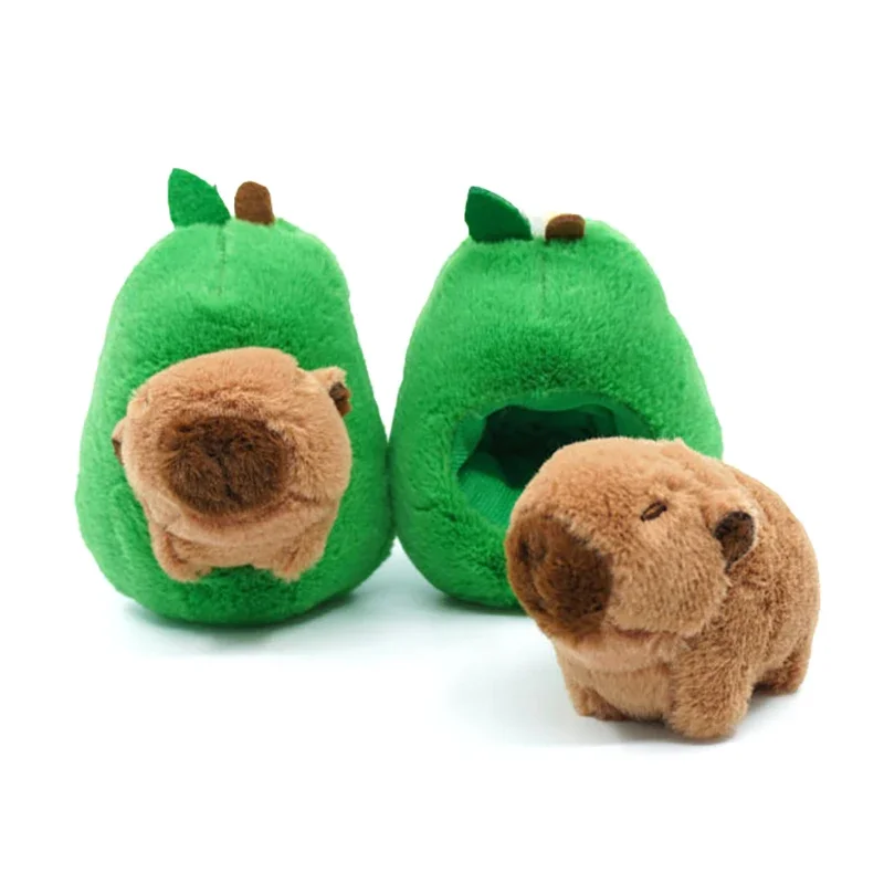 Unikatowa pluszowa maskotka Awokado Kapibara 10 cm; Uroczy breloczek; Nietypowy pomysł na prezent świąteczny; Kawaii zabawka owocowa
