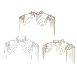 Crystal Tassels Arm Chain Women Body Jewelry Multilayer Shoulder Body Jewelry Shoulder Chain Necklace for Any Occasion