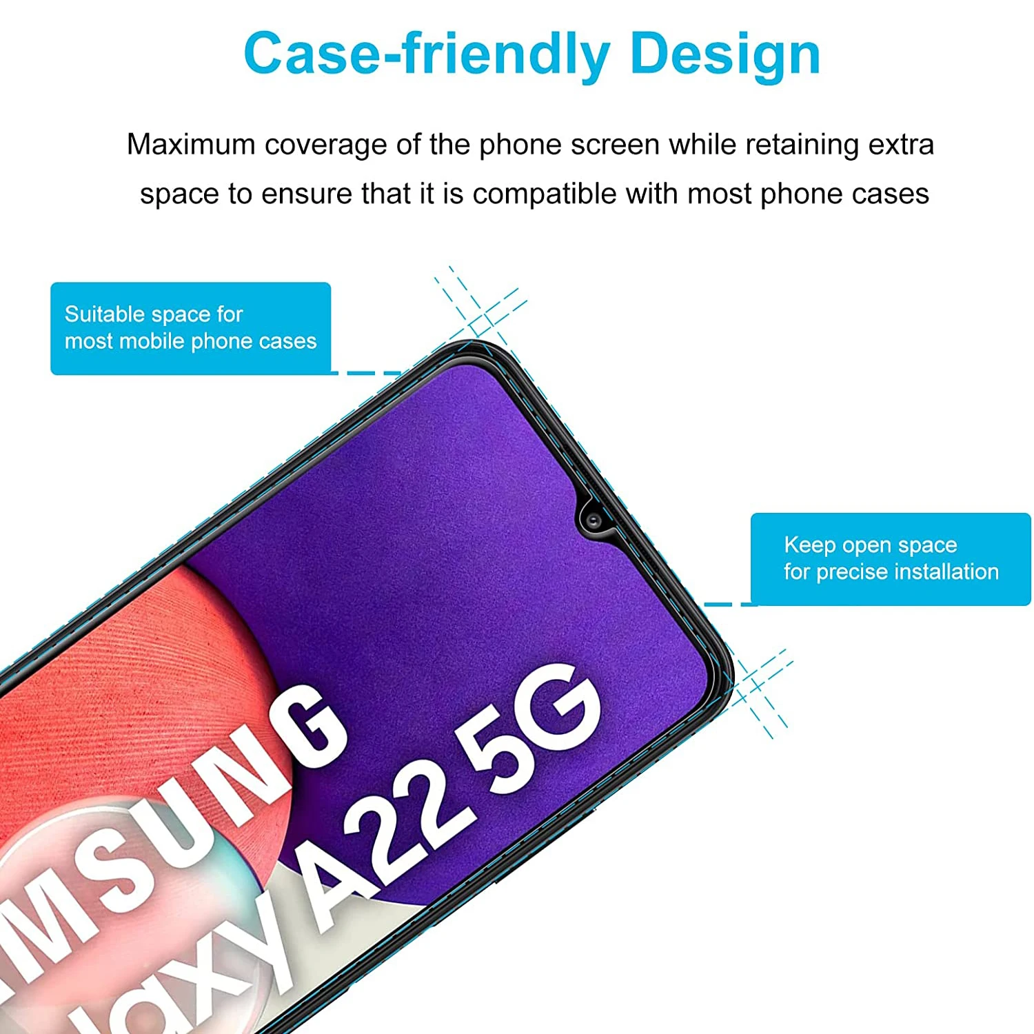 9H Screen Protector Glass For Samsung Galaxy A22 5G 2/4Pcs HD Tempered Glass Film