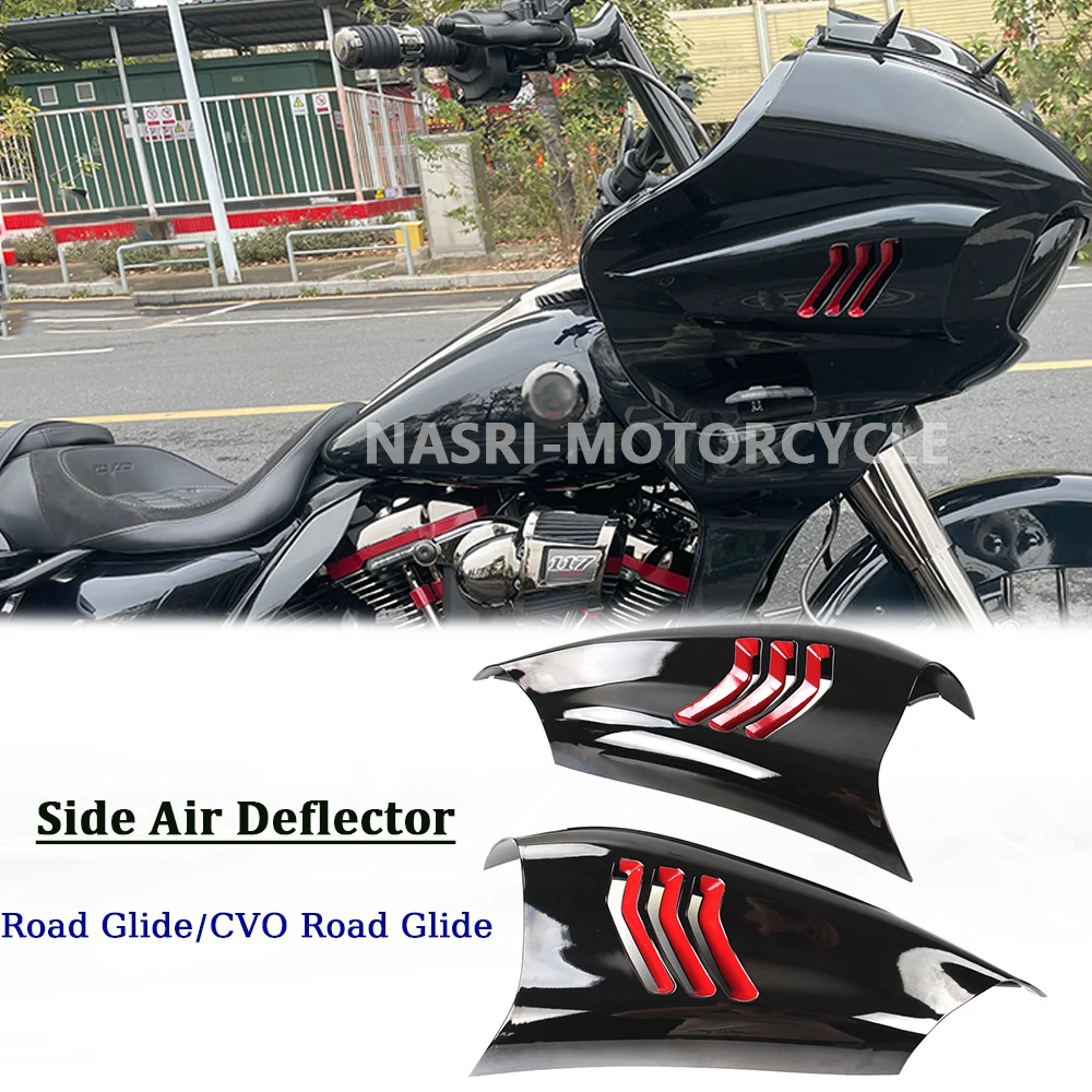 

Side Fairing Air Deflector Black Decorative Cover Motorcycle Accessories For Harley Road Glide Custom FLTRX Ultra FLTRU2016-2022