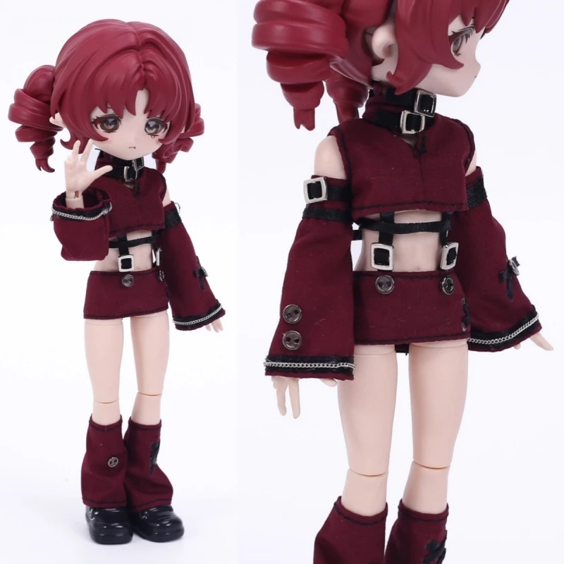1/12 BJD Spice Girl Punk jk Uniform Set For OB11 Azone picco neemo Asi2.0 3.0 Movable Joints Action Figure Doll Outfit Clothing