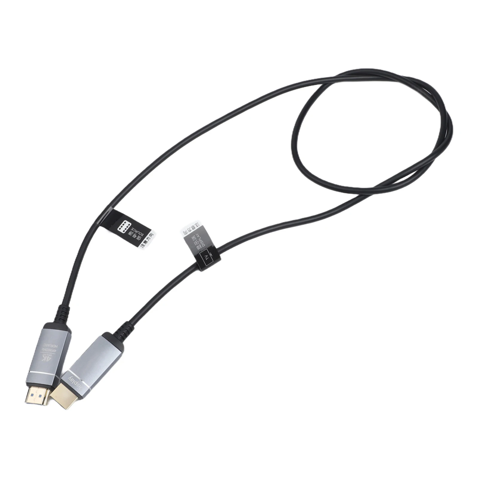 Fiber Optic Cable with Gold Connectors 4K 60Hz 18Gbps Bandwidth for Seamless Video Streaming Gaming and Presentations