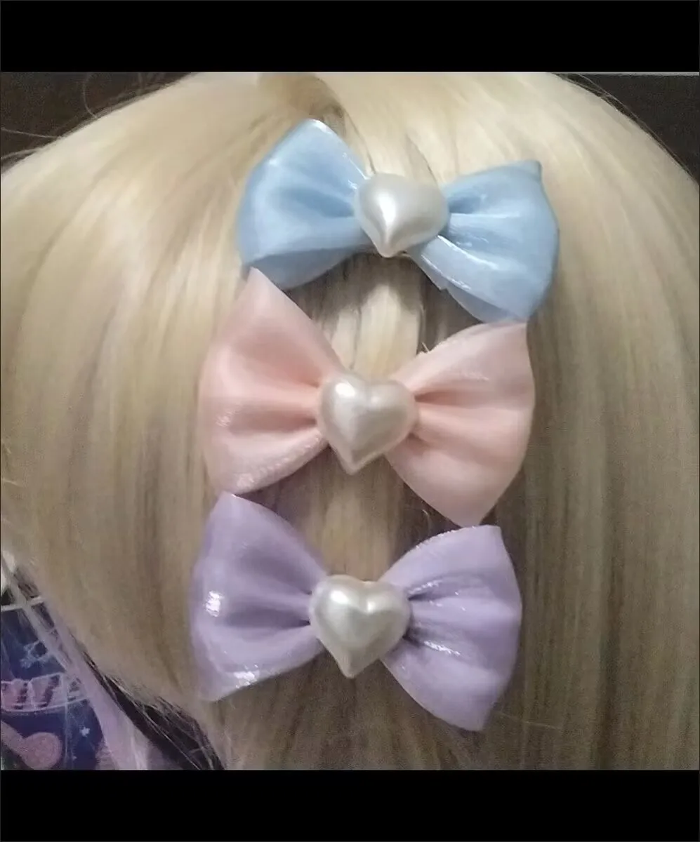 ホットニーディガールオーバードースアニメアクセサリーかわいいスーパーソースアメコス同じスタイル 3 色の弓ガールマルチカラーメッシュソフトガール