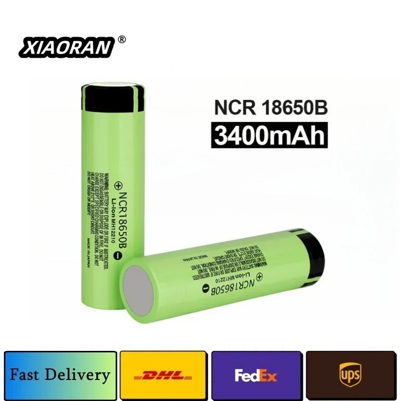 NEW Original NCR18650B 3.7V 3400mAh Li-ion Rechargeable Battery 18650 Lithium Batteries Flat Top (No PCB) For Flashlight Camera