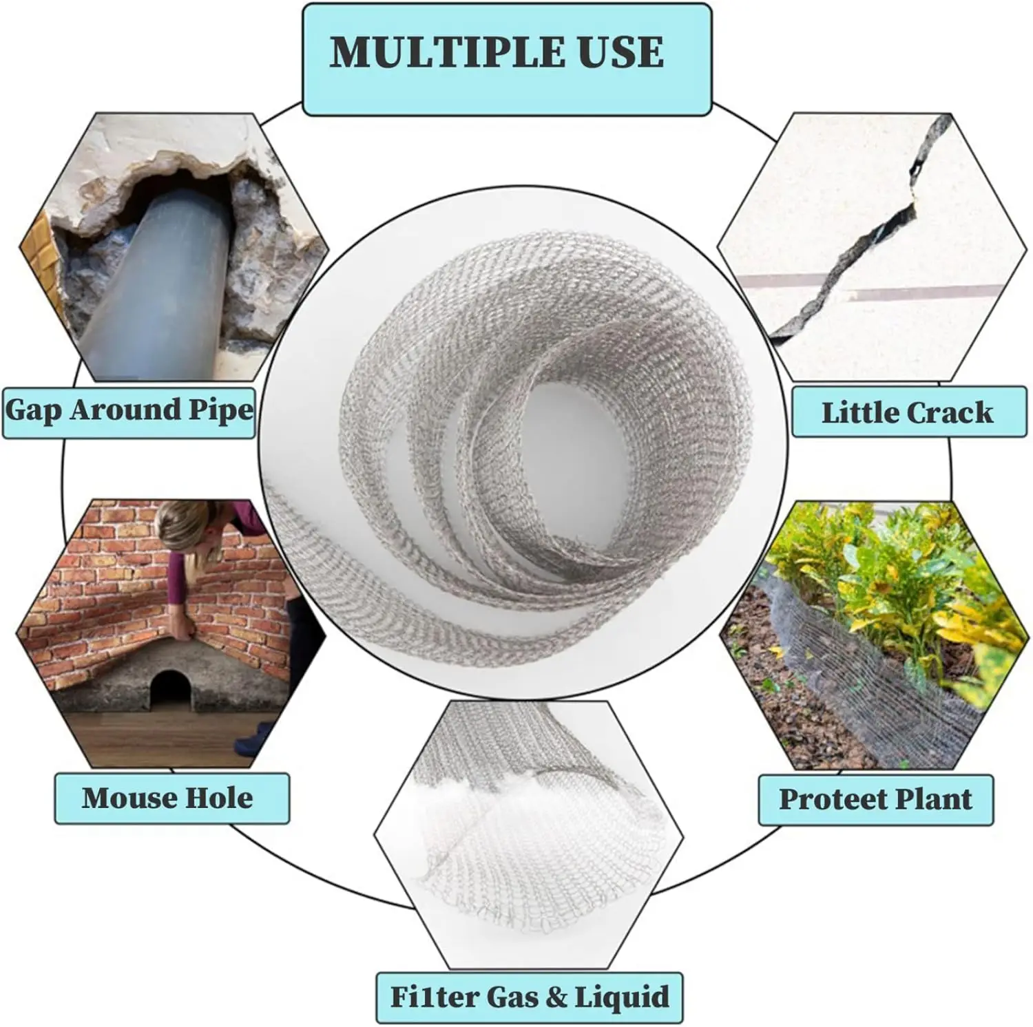 20/30Ft شبكة نحاسية نقية التقطير Moonshine المنزل المشروب البيرة المنسوجة تصفية الصحية الغذاء الصف الفئران الفجوة توصيل حاجز شبكة #6