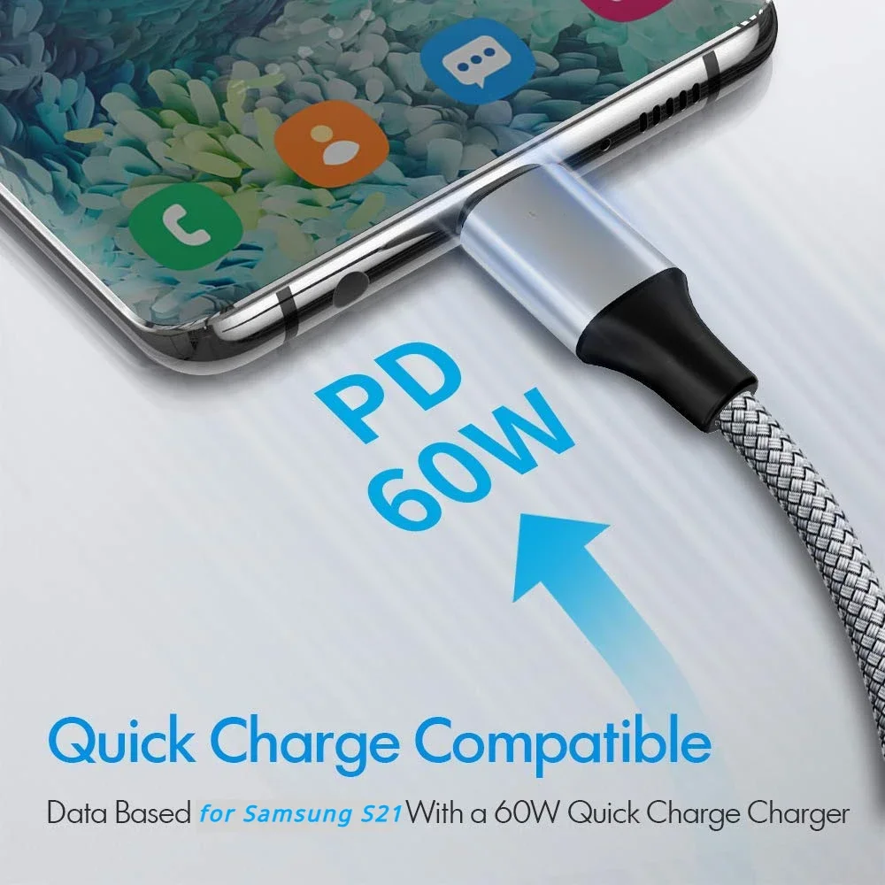 3 5 8m Super Long Type C to Type C Charging Cable Extra Long Extend Charger Wire Cord PD USBC for Xiaomi Samsung OPPO Data Cable