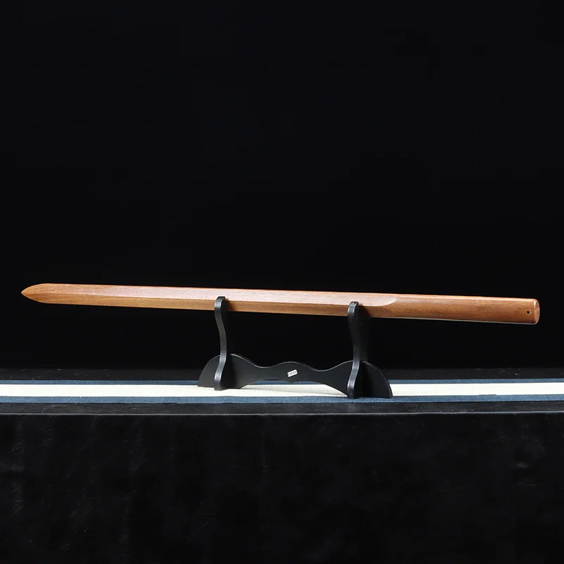 Heavy Merbau Wood Katana - Full Tang Samurai Sword for Kendo & Iaido Training, Solid Wood Two-Handed Practice Sword (Martial Arts, Blunt)