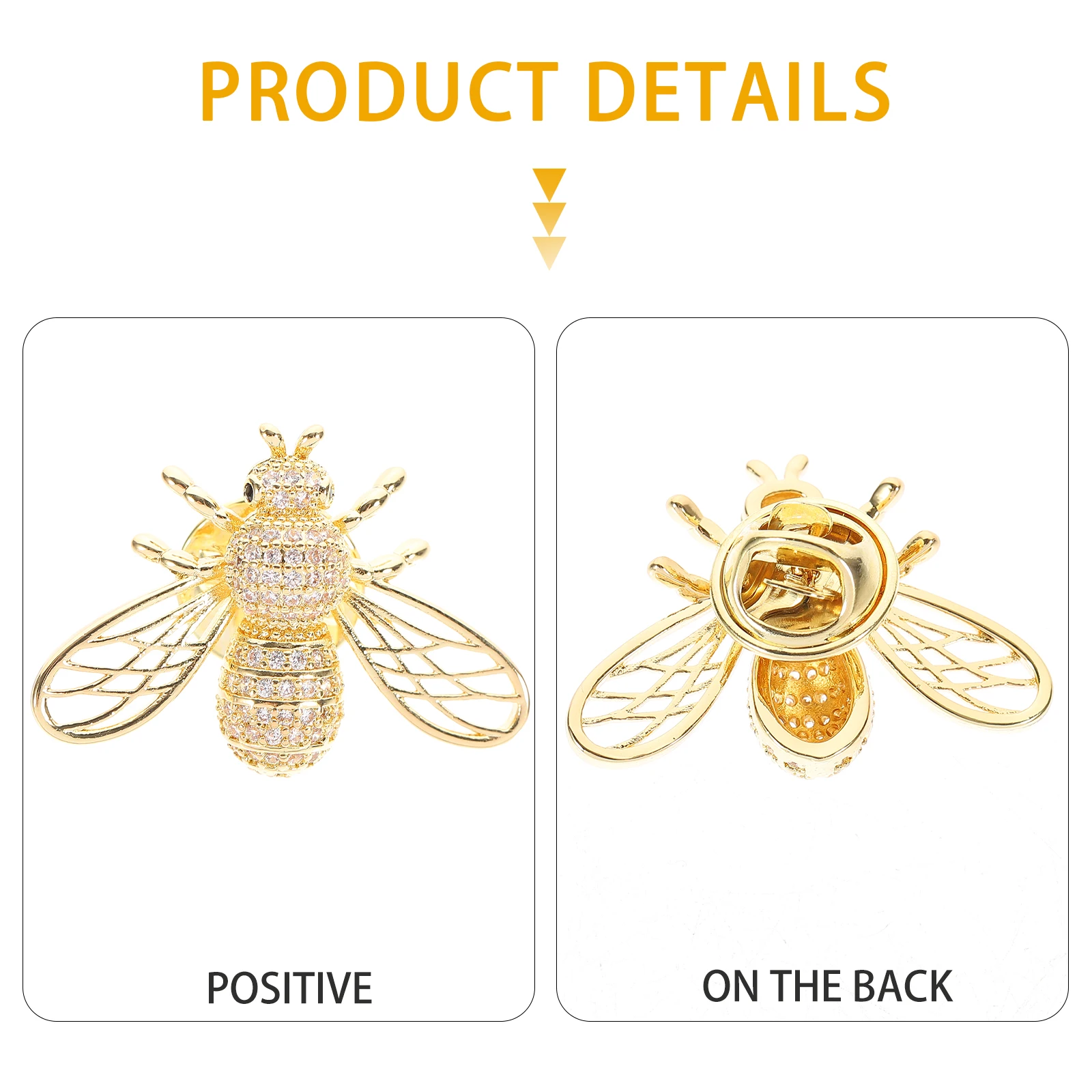 

Boutonniere Pins Lapel Decorative Clothing Accessory Elegant Bee Brooch Pin Women Retro Style Fashion Jewelry Party Daily Gifts