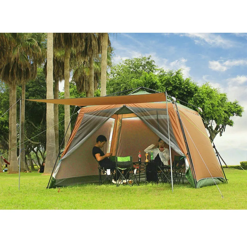 

Double Layers Tent Include 4sides Walls Outdoor Fully Automatic Aluminum/Steel Tube Anti-mosquito Rain-proof Sunscreen Pergola