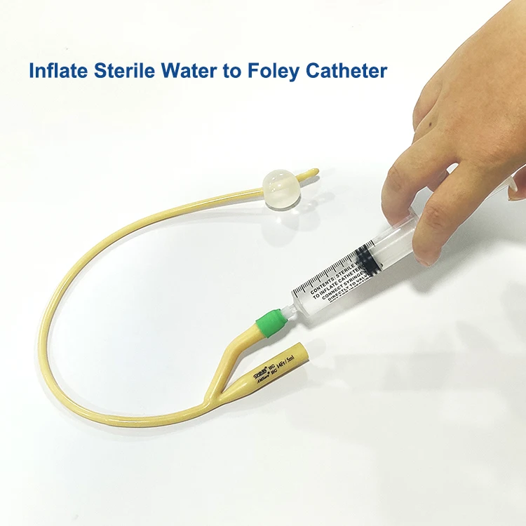 Urological Care urethral catheter set disposable Foley Insertion Tray 1000cc tray prefilled 30cc syringe of sterile water