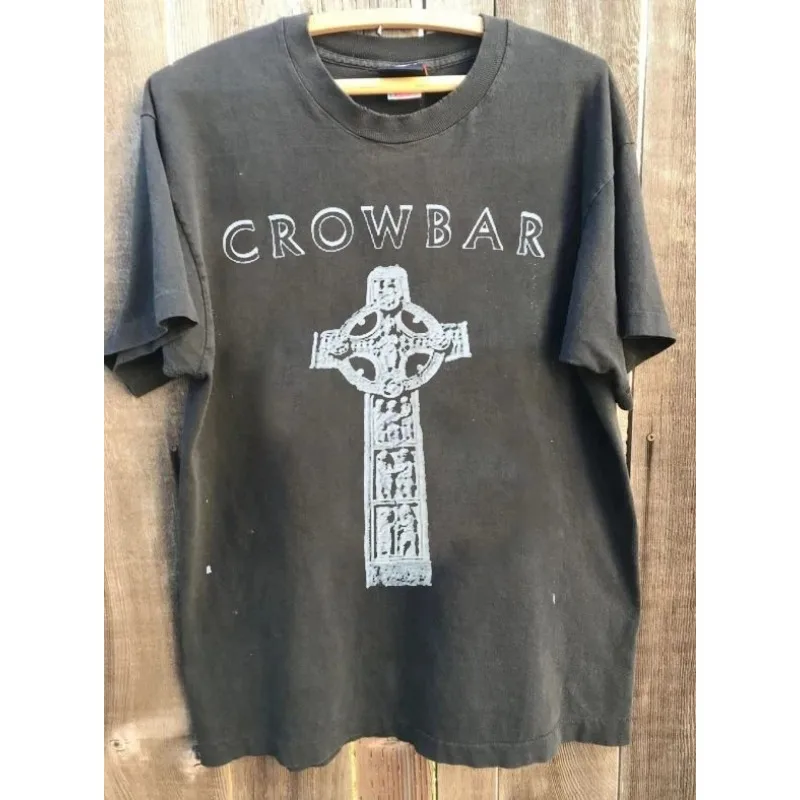 Crowbar Band Tour Graphic Charcoal Baumwoll-T-Shirt Unisex Grafik-T-Shirts Harajuku