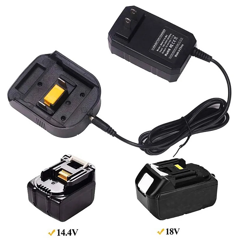 Portable 1A Li-ion Battery Charger Charging For Makita BL1430 BL1830 Tools 14.4V 18V Power Converter Replacement US EU Plug Drop