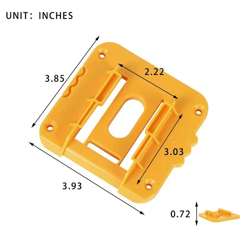 Imagem -06 - Suporte de Bateria Suporte para Dewalt 18v 20v Bateria Li-ion Montagem em Parede Armazenamento Rack Bateria Dock para Dewalt Dcb182 Dcb203 10 Pcs