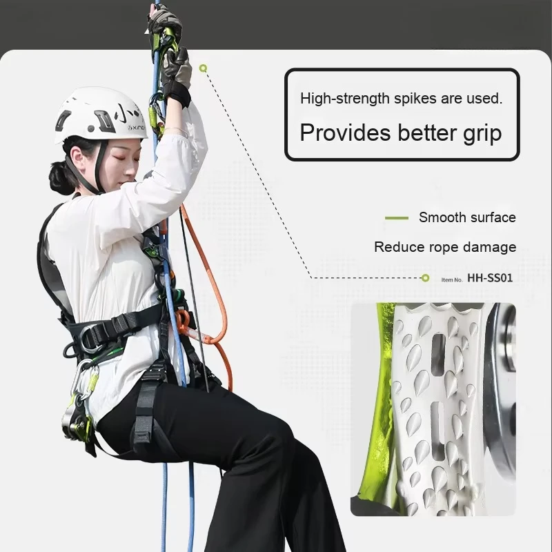 Xinda H Series Professional Right Hand Ascender 8-13mm Rope SRT Climbing Fall Protection for Mountaineering Caving Rescue