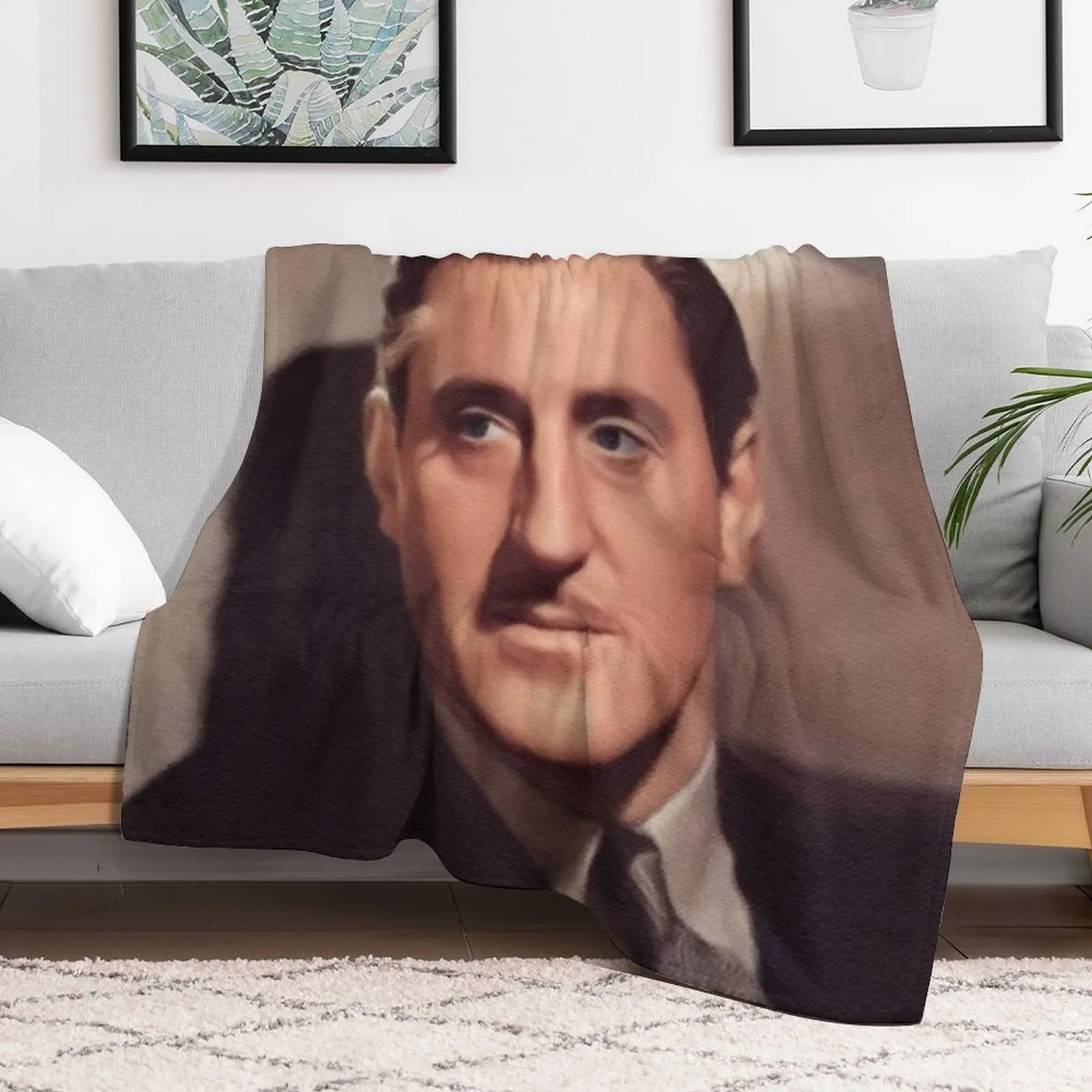 Basil Rathbone, Movie Star Throw Blanket Nap Custom christmas gifts Blankets