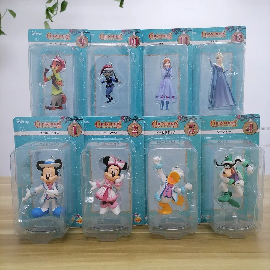 Disney-figura de dibujos animados de Frozen Zootopia, Rapunzel, Minnie, Kickey, ratón, Pato Donald, colgantes coleccionables, adornos, regalos